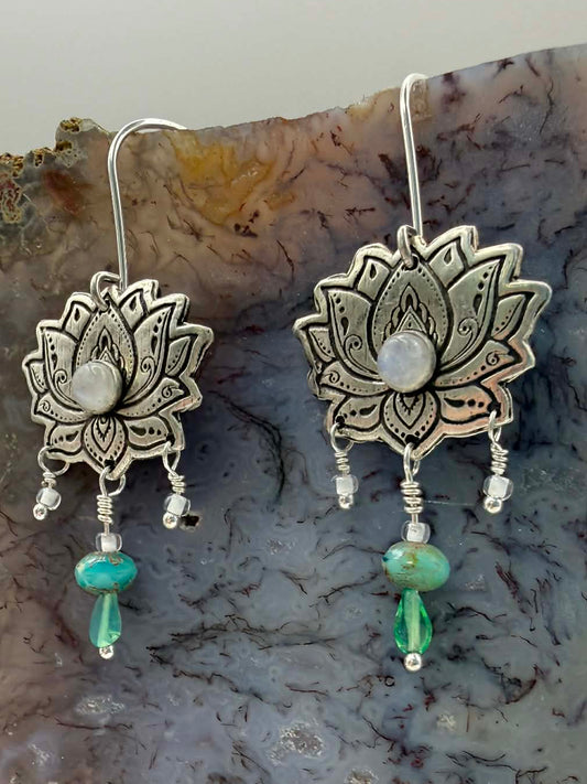 Lotus Flower Earrings
