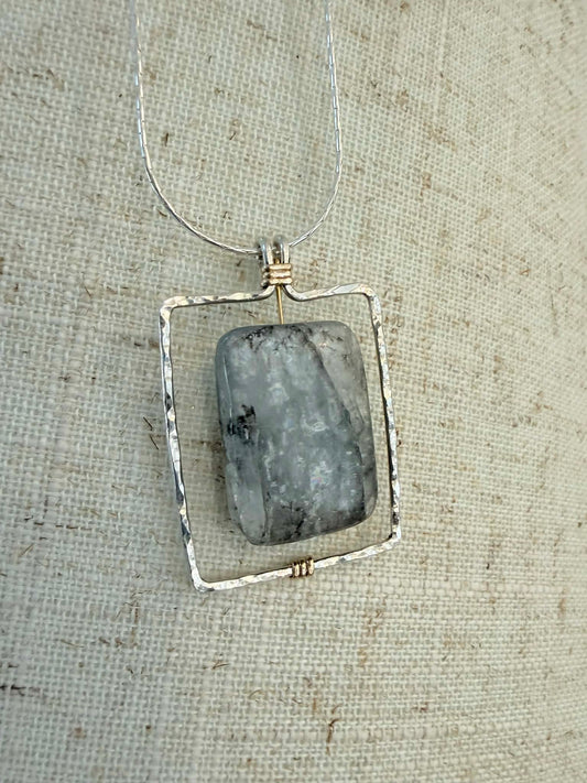 Kyanite Mixed Metals Pendant