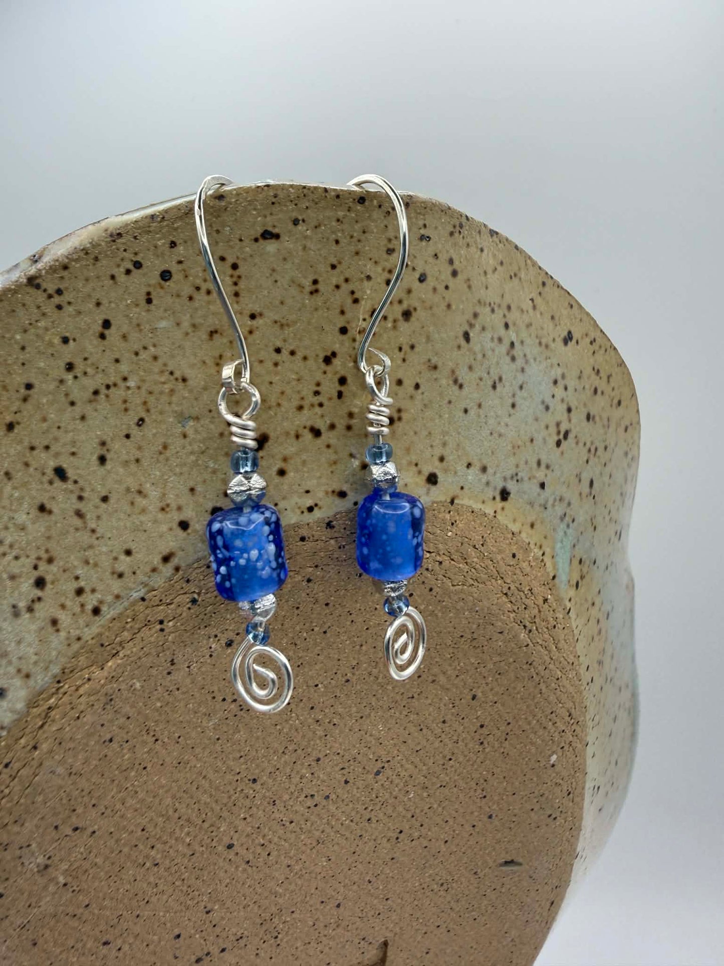 Lampwork Swirl Earrings