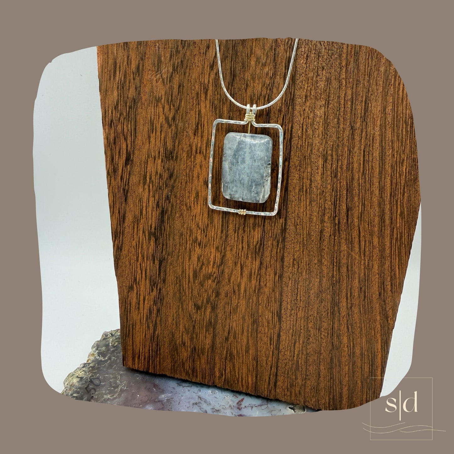 Kyanite Mixed Metals Pendant