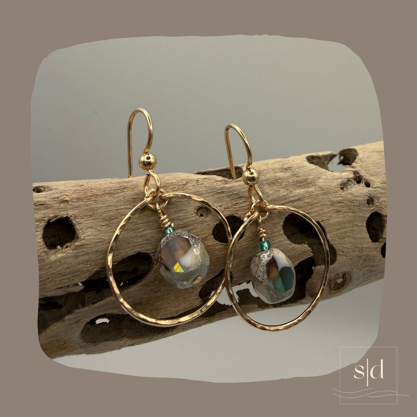 Gold-filled Czech Glass Earrings