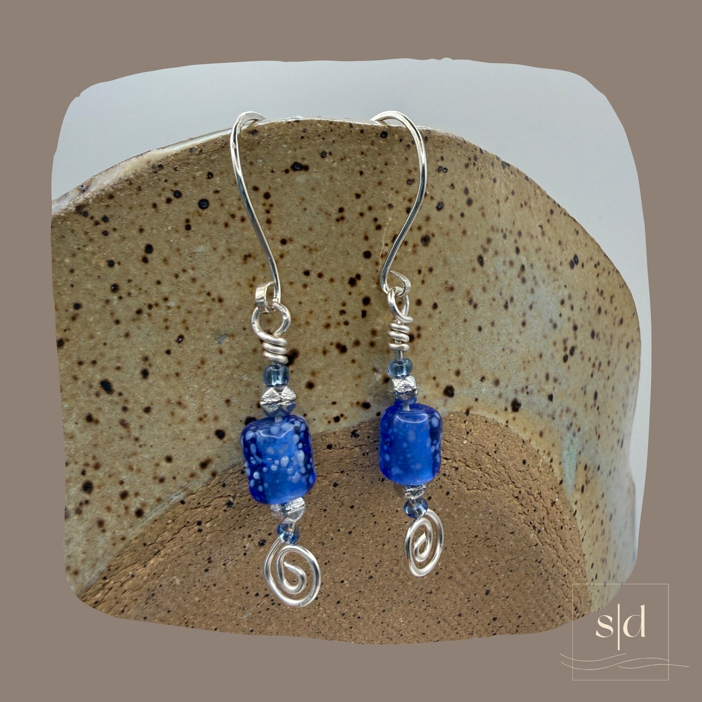 Lampwork Swirl Earrings