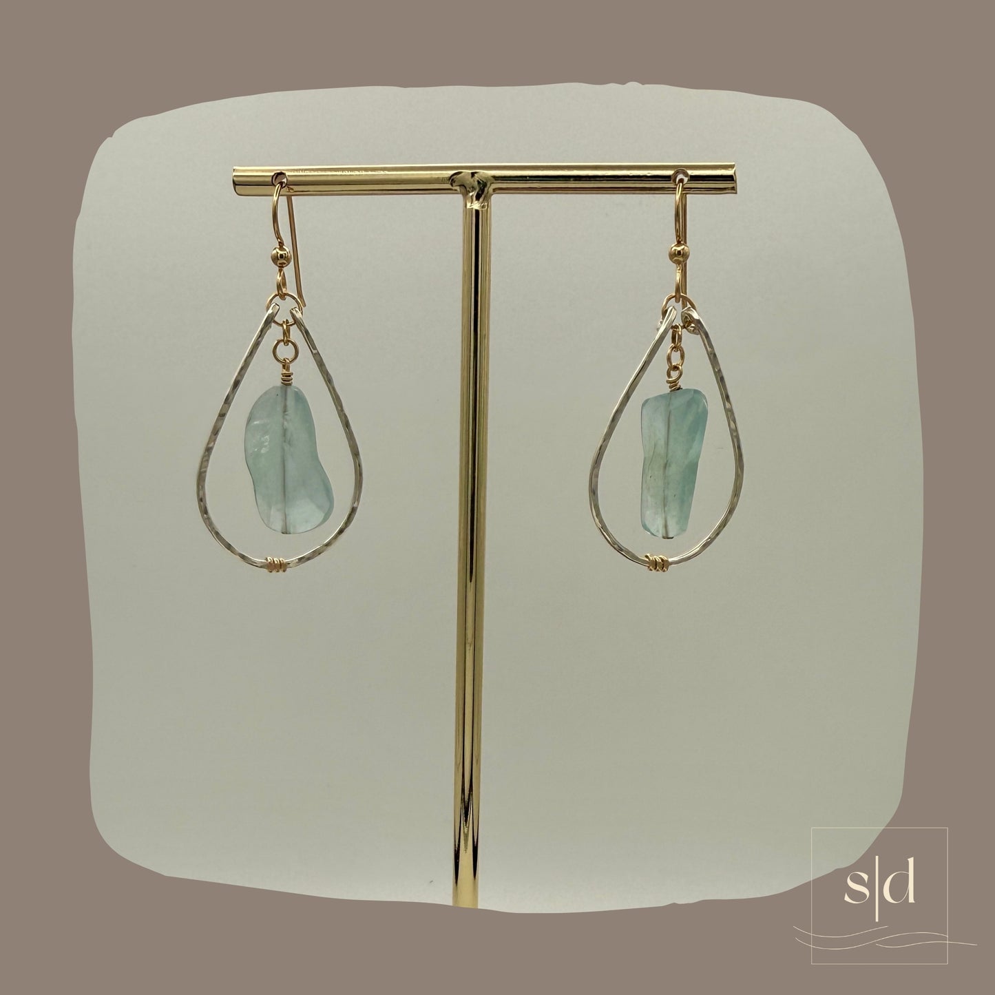 Fluorite Mixed Metal Earrings