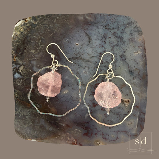 Pink Quartz Earrings