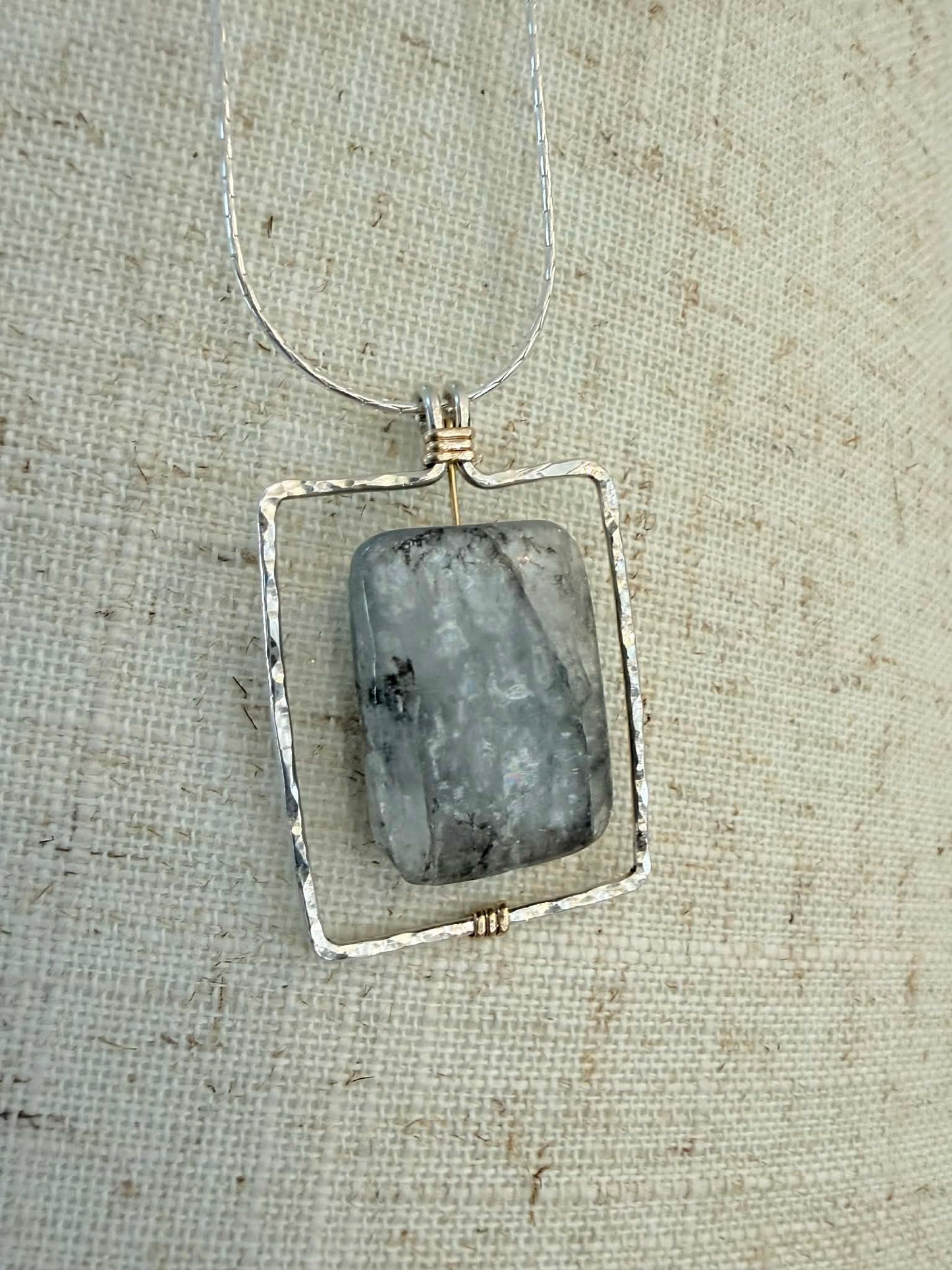 Kyanite Mixed Metals Pendant