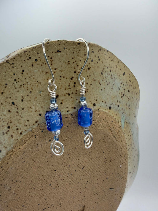 Lampwork Swirl Earrings
